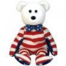 TY Beanie Babies Liberty Bear (White Face)   